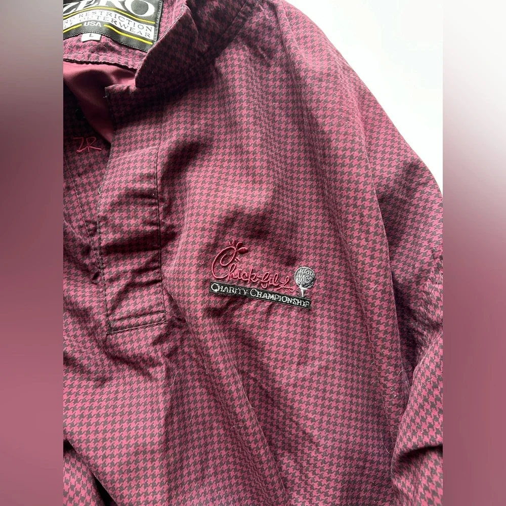 Chic Fil A retro Zero Purple Checkered Pullover Golf - Picture 4 of 8